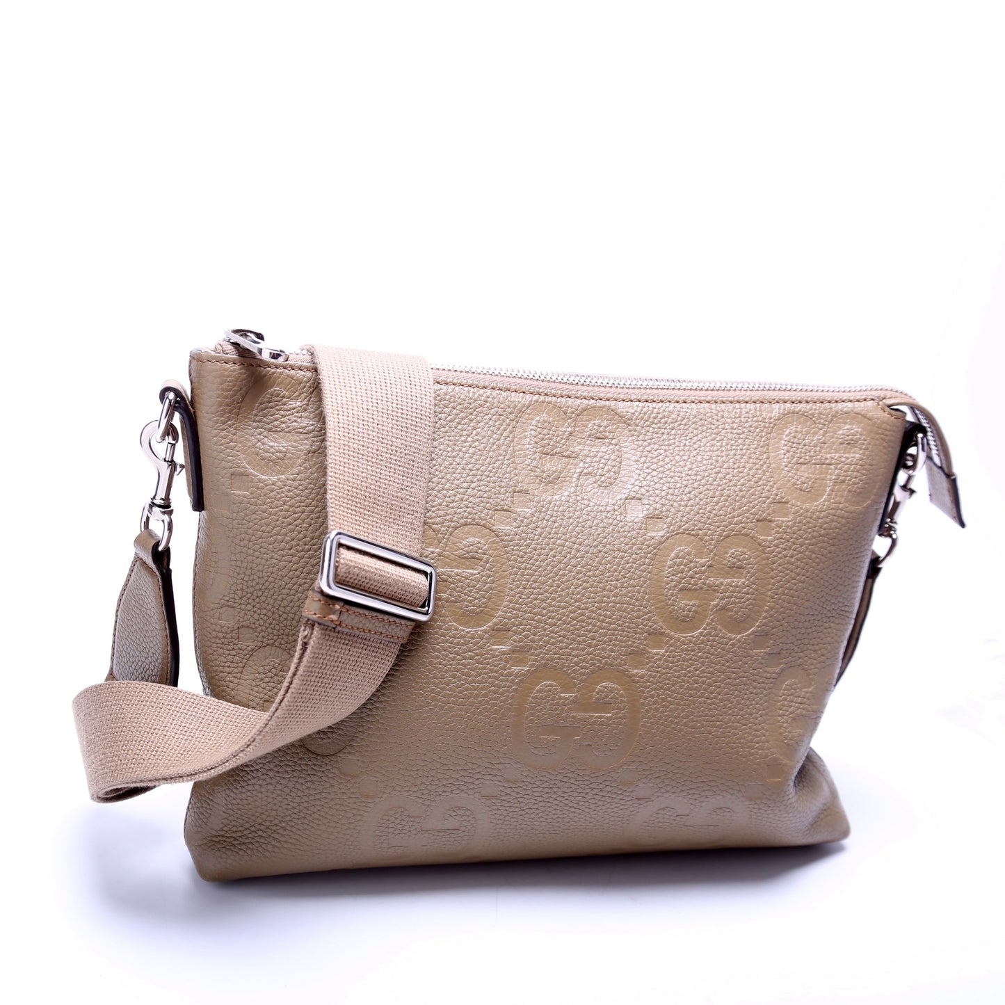Gucci Jumbo GG Messenger Taupe Travel Bag