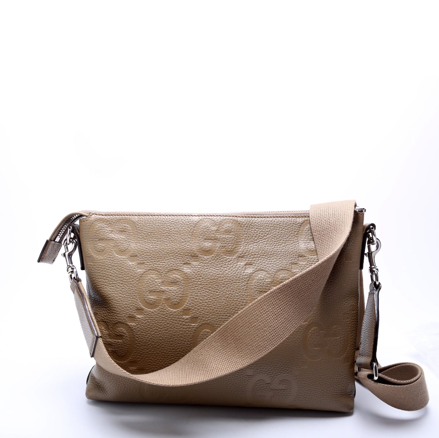Gucci Jumbo GG Messenger Taupe Travel Bag