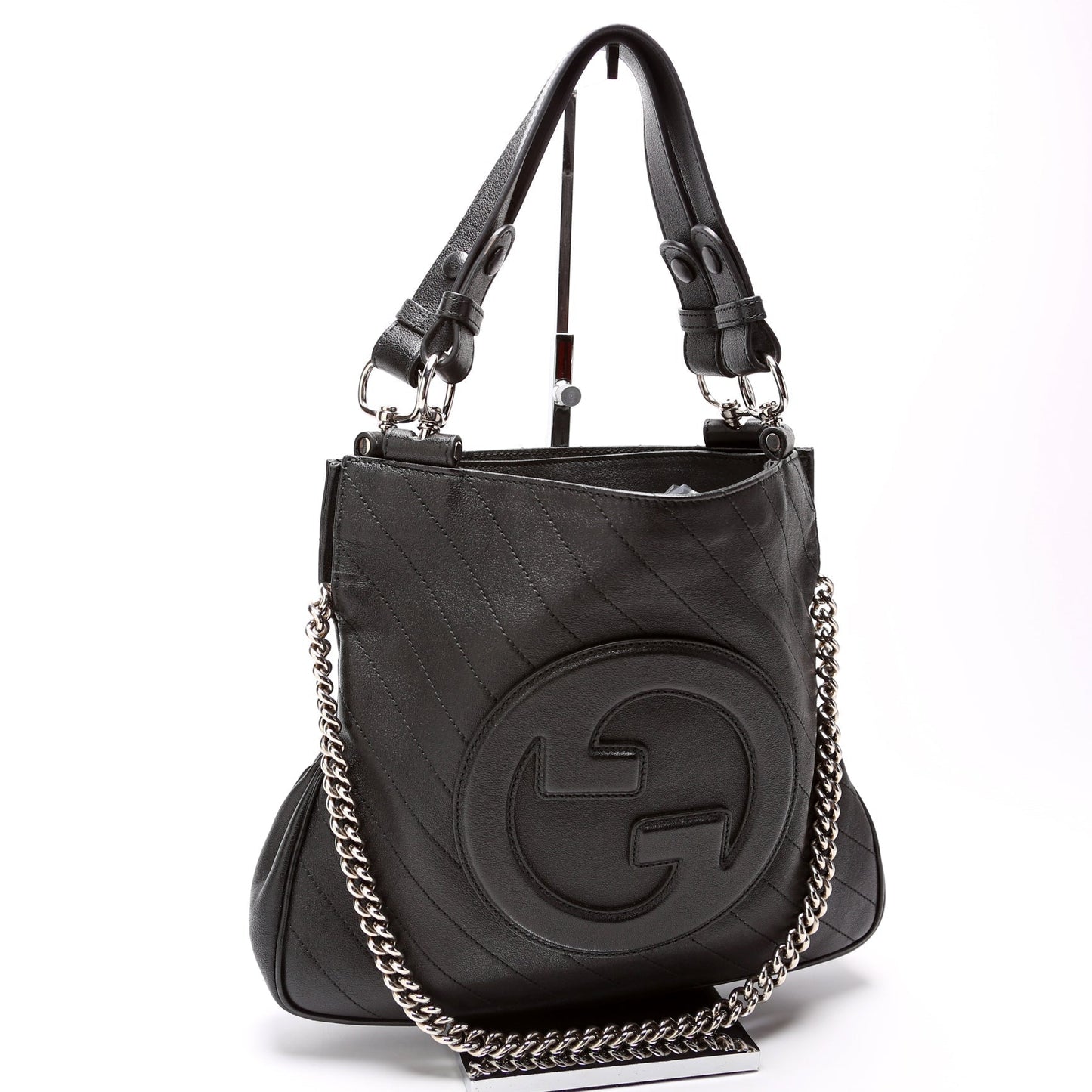 Gucci Blondie Leather Black Small Tote Bag