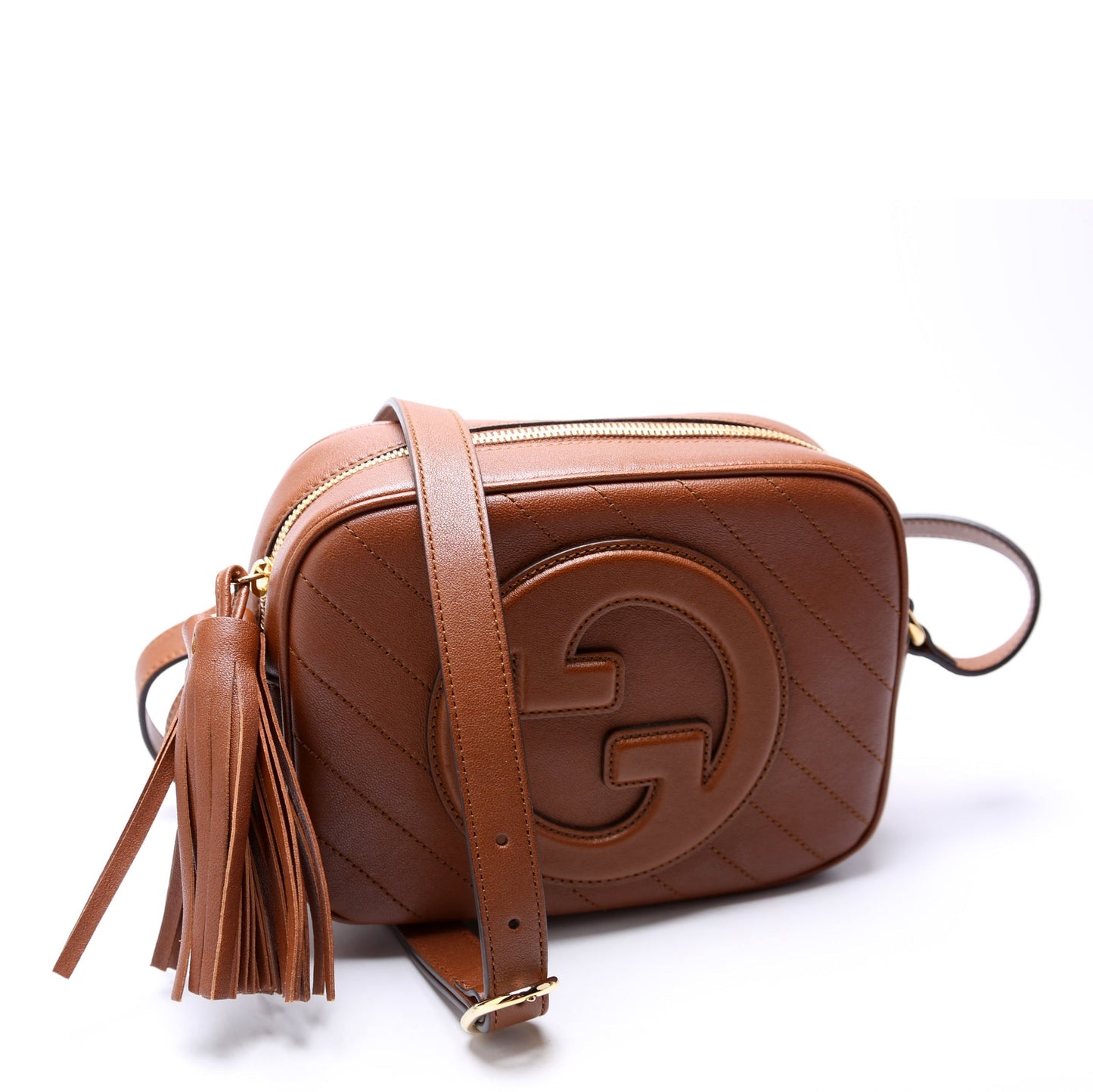 Gucci Blondie Leather Brown Small Shoulder Bag