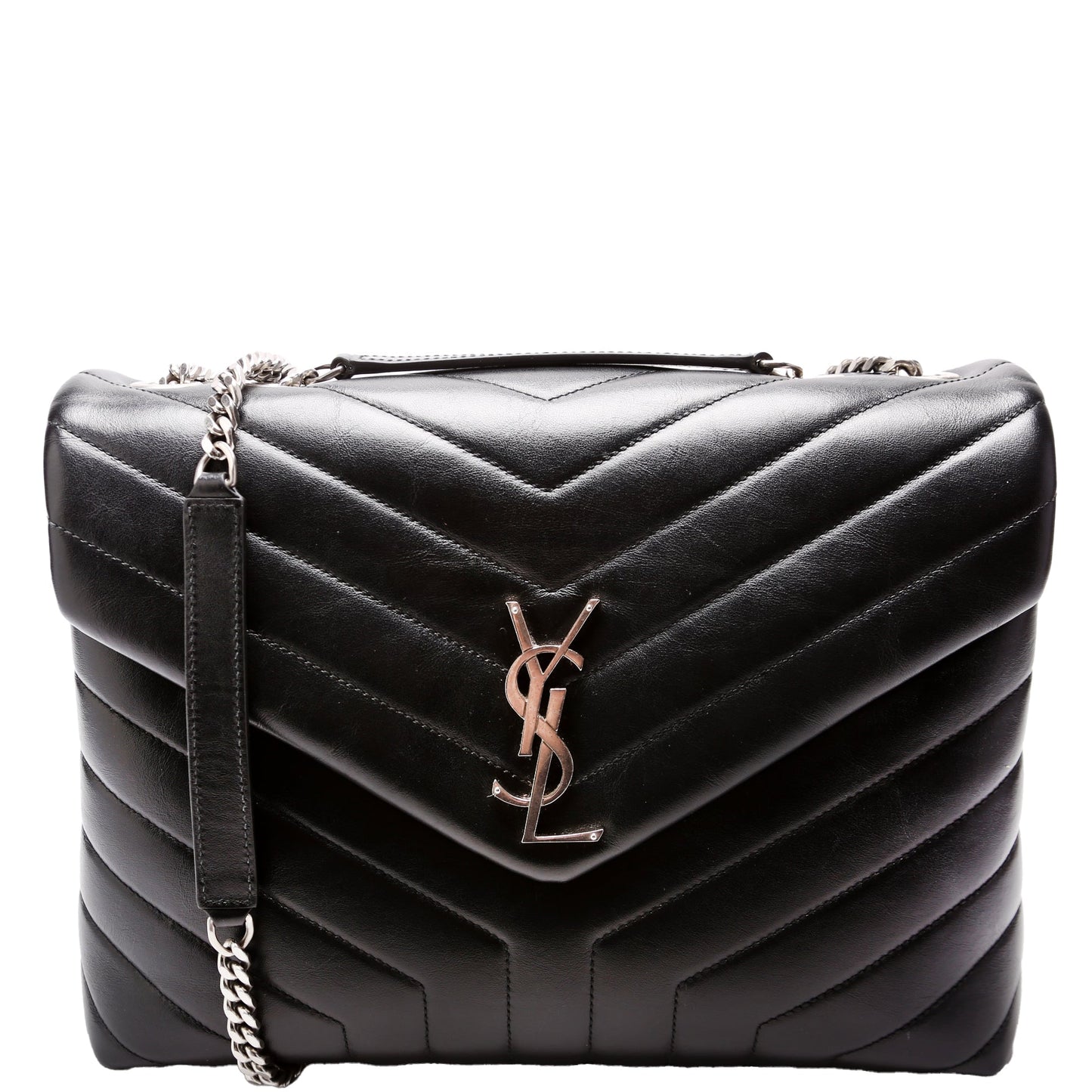 YSL Saint Laurent Loulou Bag Quilted Black Medium Travel Bag Quilted Black 2