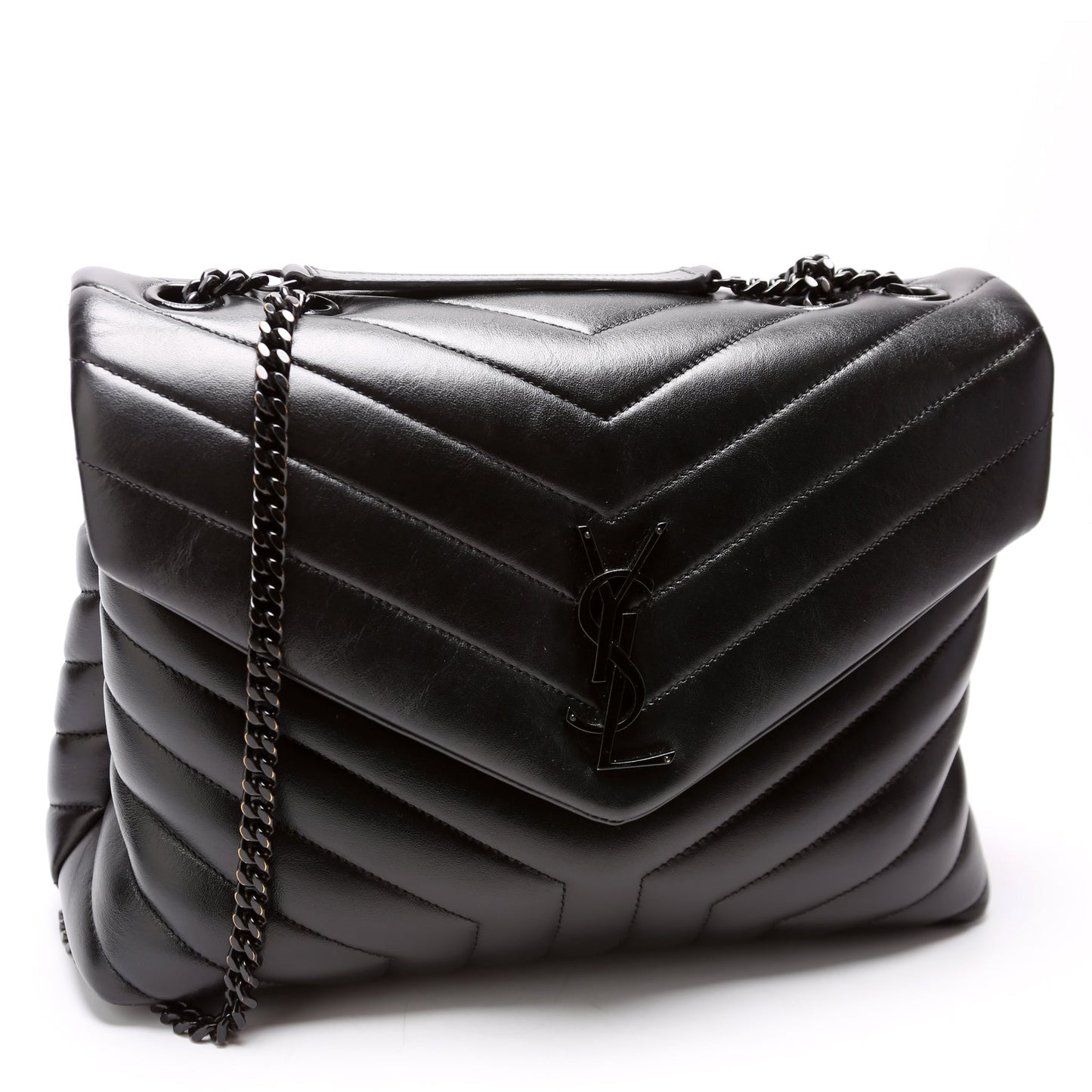 YSL Saint Laurent Loulou Bag Quilted Black Medium Travel Bag 574946 Black 1