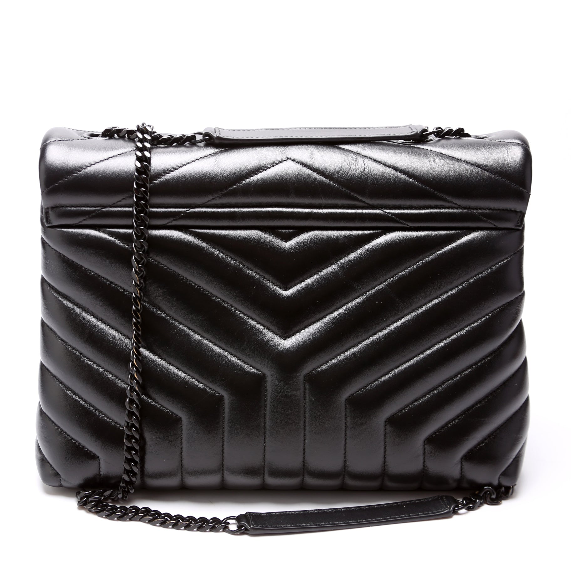 YSL Saint Laurent Loulou Bag Quilted Black Medium Travel Bag 574946 Black 1