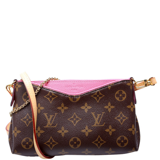 Louis Vuitton Pallas Monogram Pink Clutch Bag