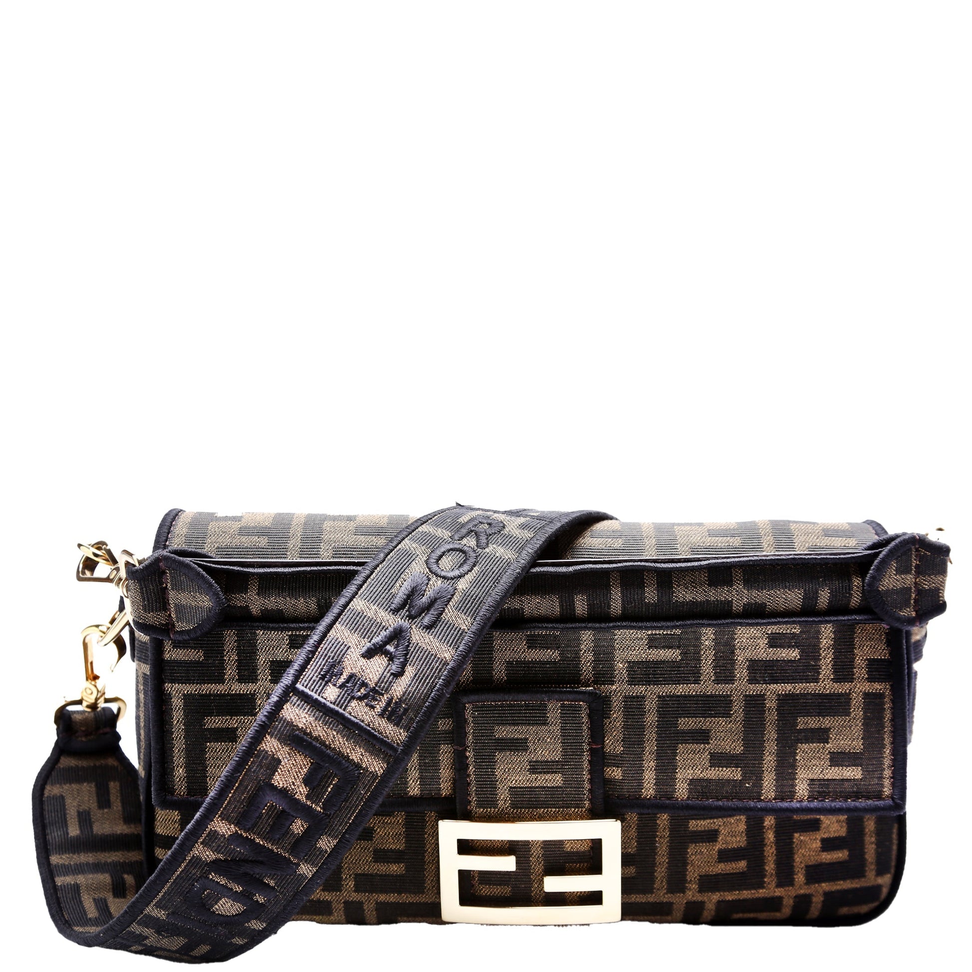 Fendi 8Br600 Ff Jacquarduette Bag Brown Travel Bag