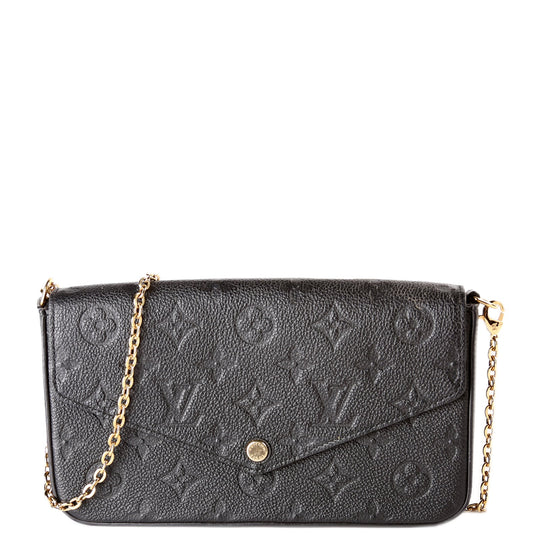 Louis Vuitton Pochette Felicie Empreinte Black Clutch Bag