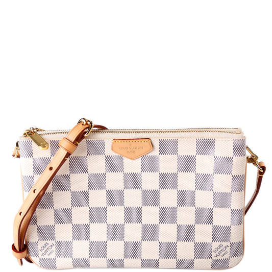 Louis Vuitton Double Zip Pochette Azur Clutch Bag