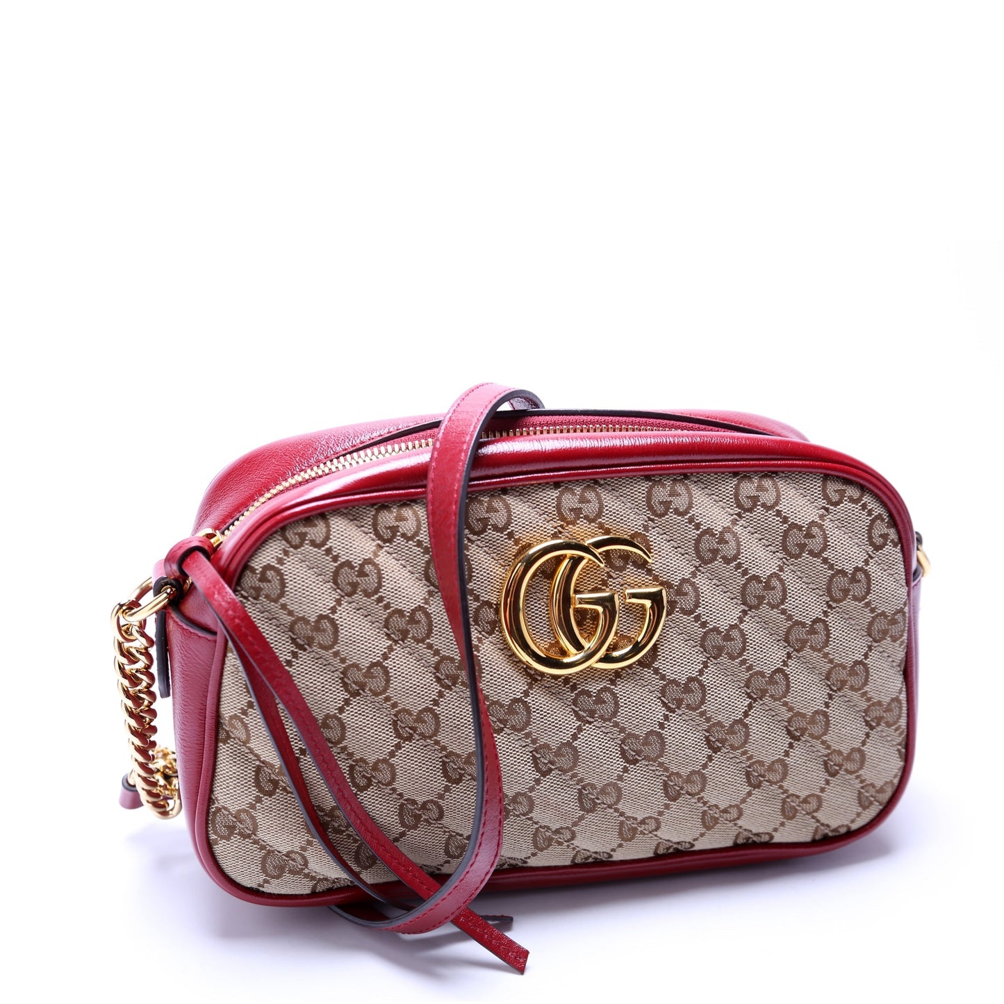 Gucci Marmont Sall Camera Canvas Red Travel Bag