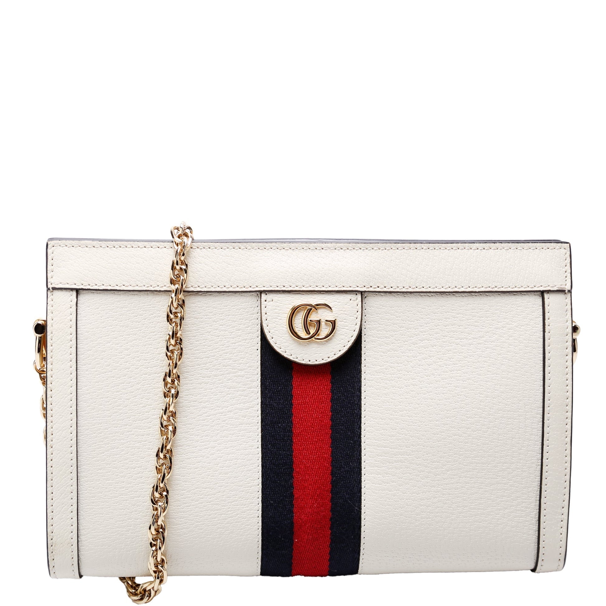Gucci Ophidia Leather Cream Small Shoulder Bag