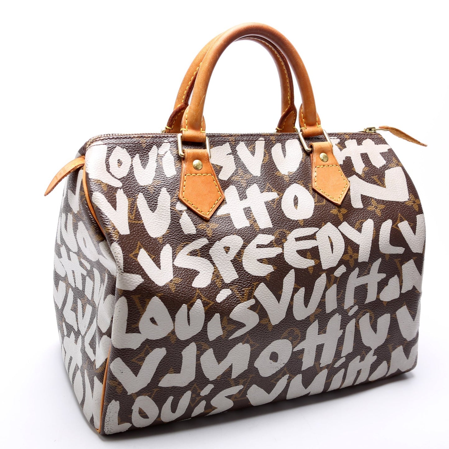 Louis Vuitton Speedy 30 Graffiti Brown Grey Handbag