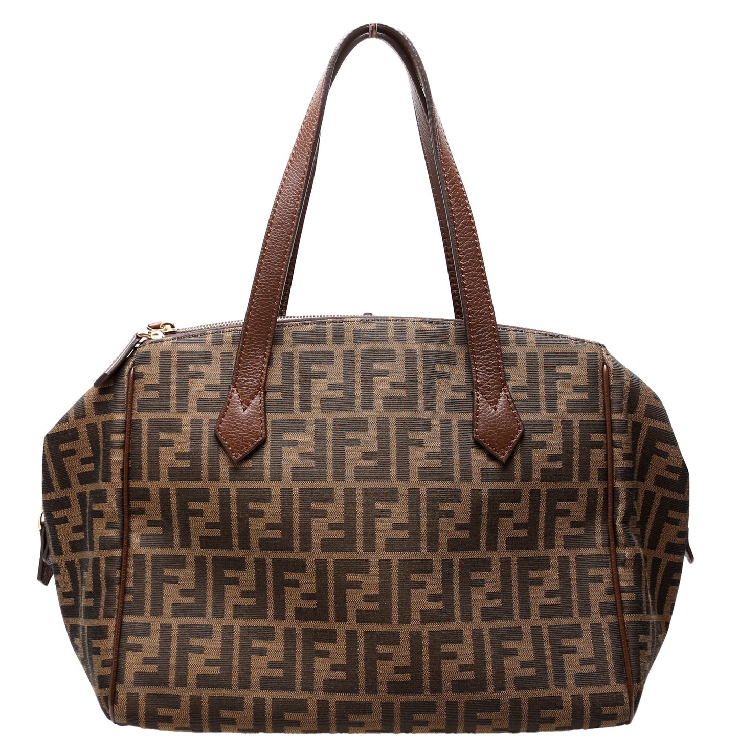 Fendi 8Bl118 Zucca Double Tote Bag Zip