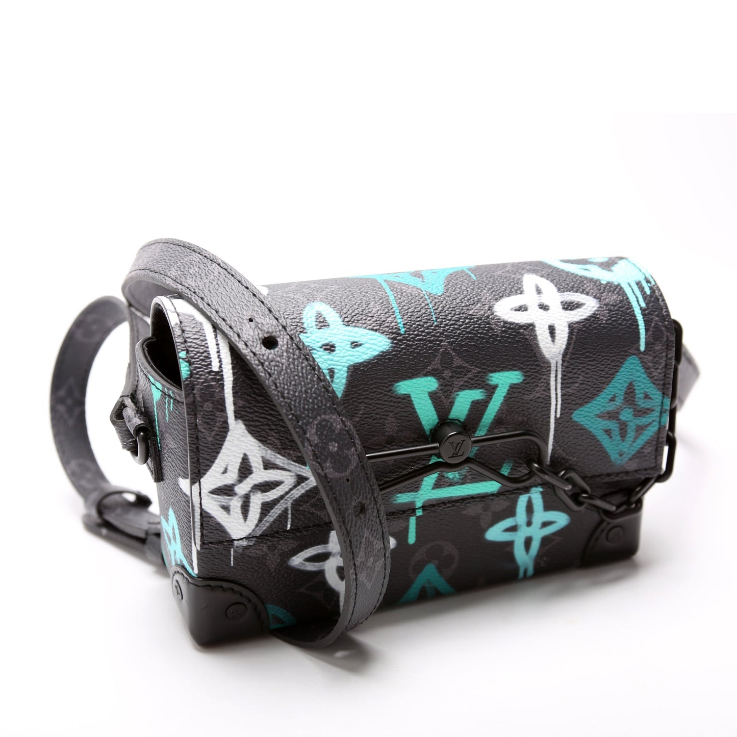 Louis Vuitton Steamer Wearable Eclipse Graffiti Multi Monogram Black Wallet Case