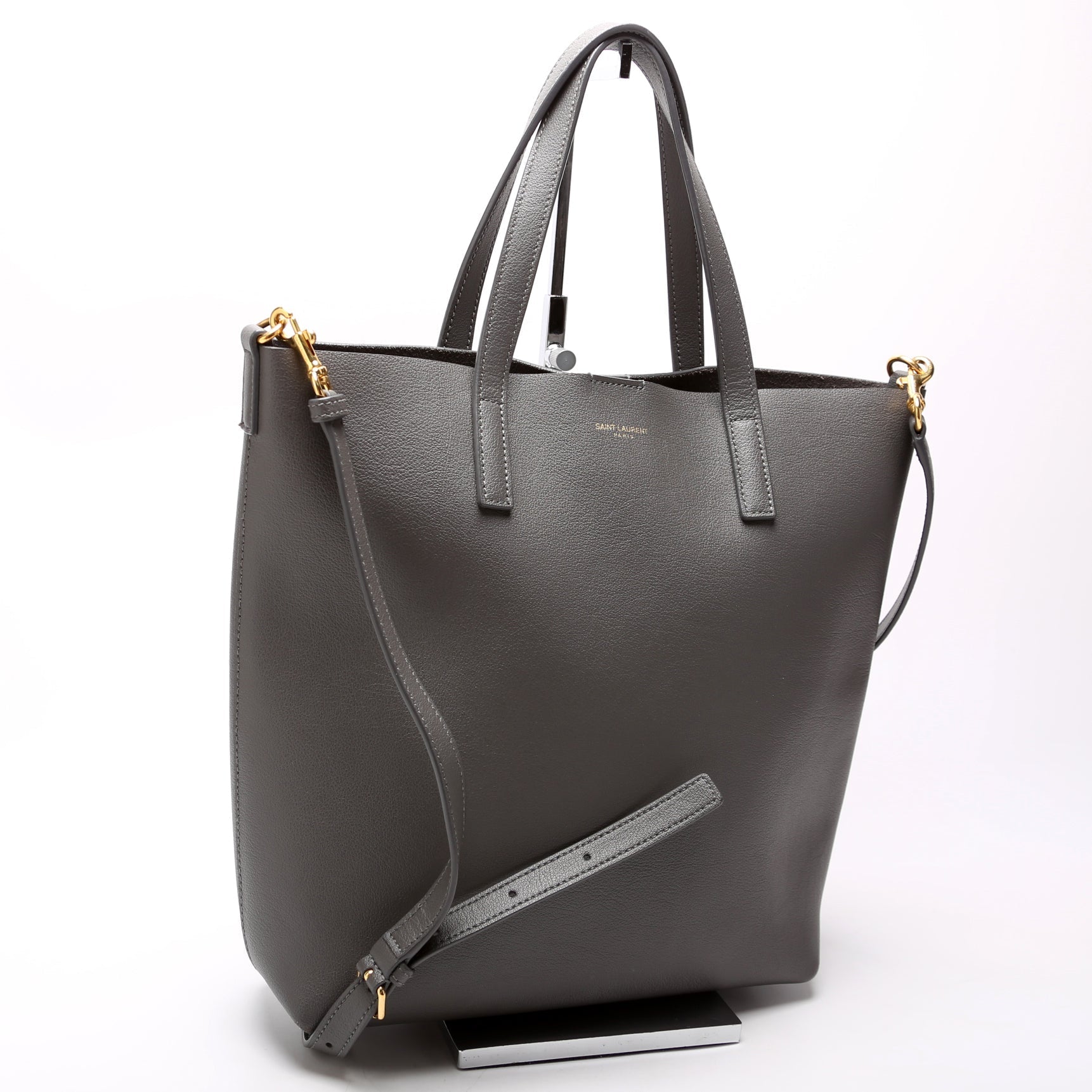 YSL Saint Laurent Saint Laurent Toy Shopping Tote Grey Bag Tote Bag