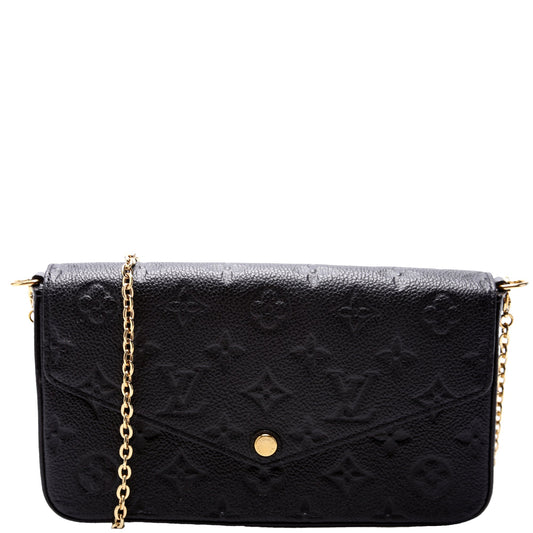 Louis Vuitton Pochette Felicie Empreinte Black Clutch Bag Black 8