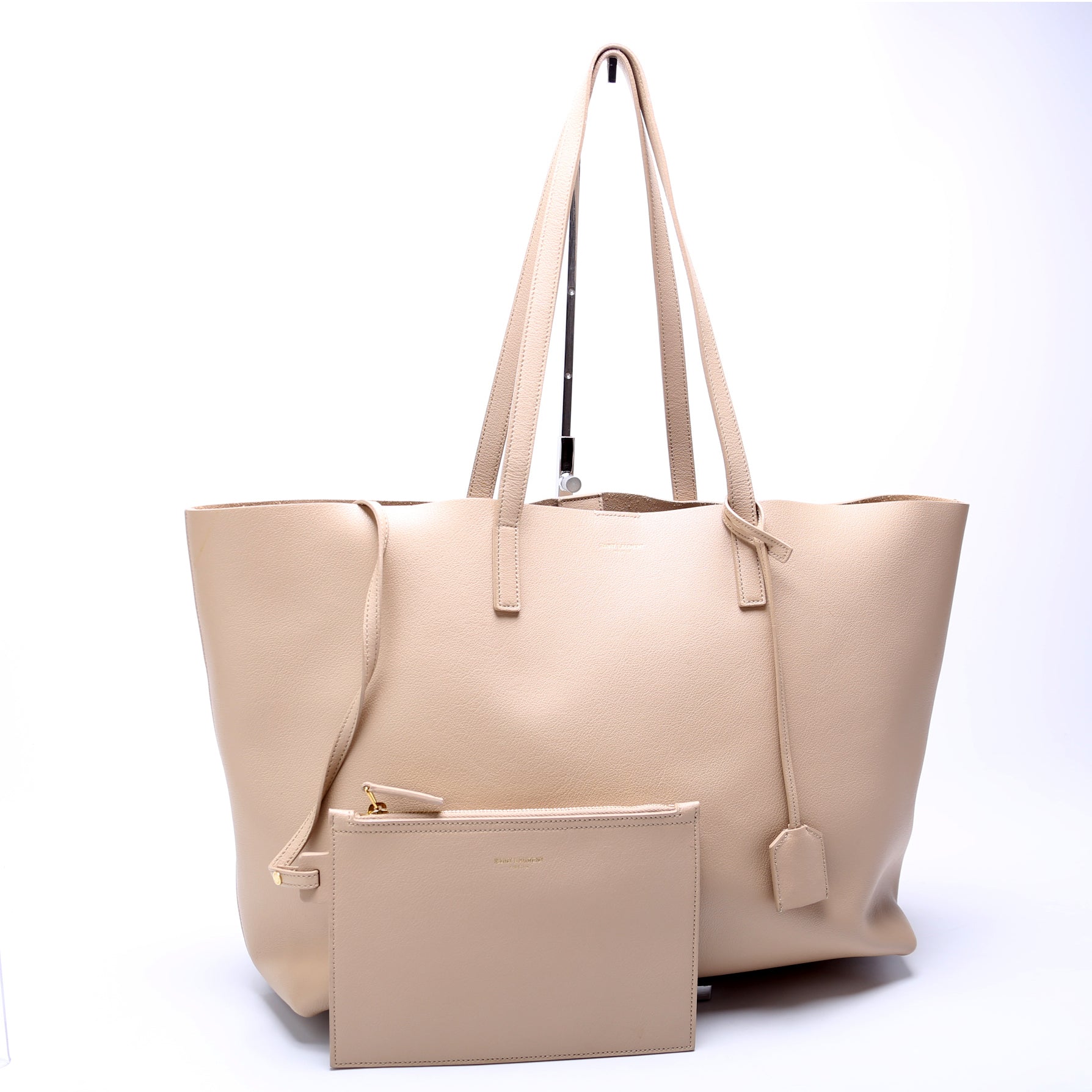 YSL Saint Laurent Saint Laurent East West Shopping Tote Bag Tan