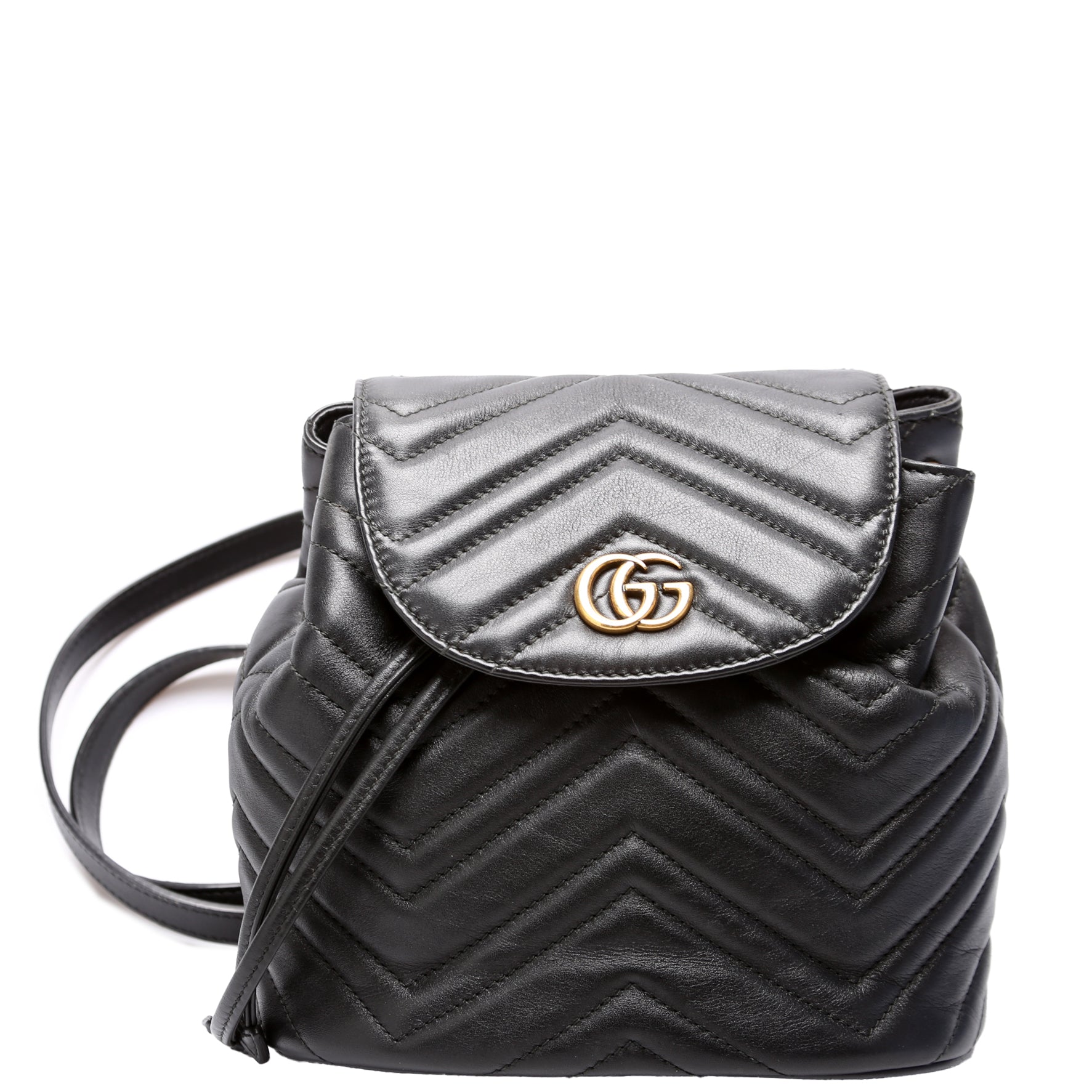 Gucci Marmont Backpack Leather Black Mini