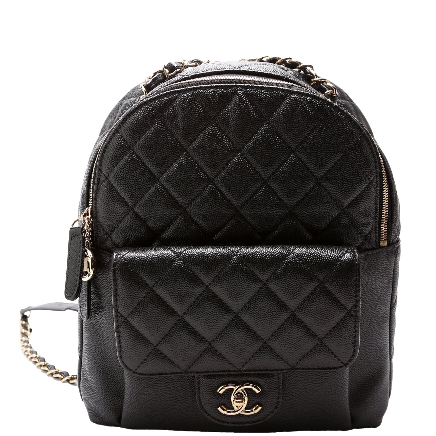 Chanel Zip Around Backpack Caviar 26M Black