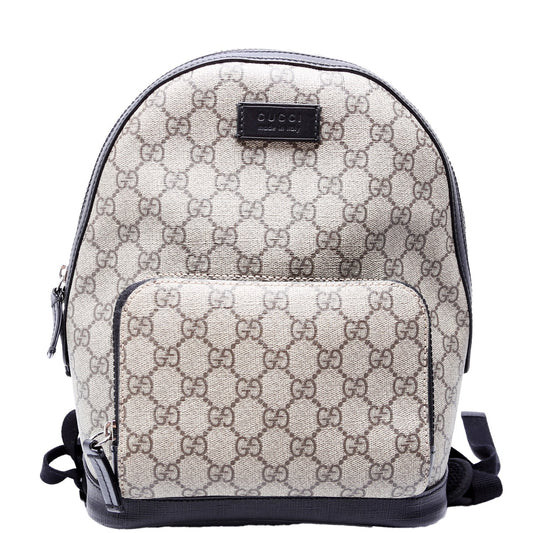 Gucci GG Supreme Eden Backpack Black Beige Small