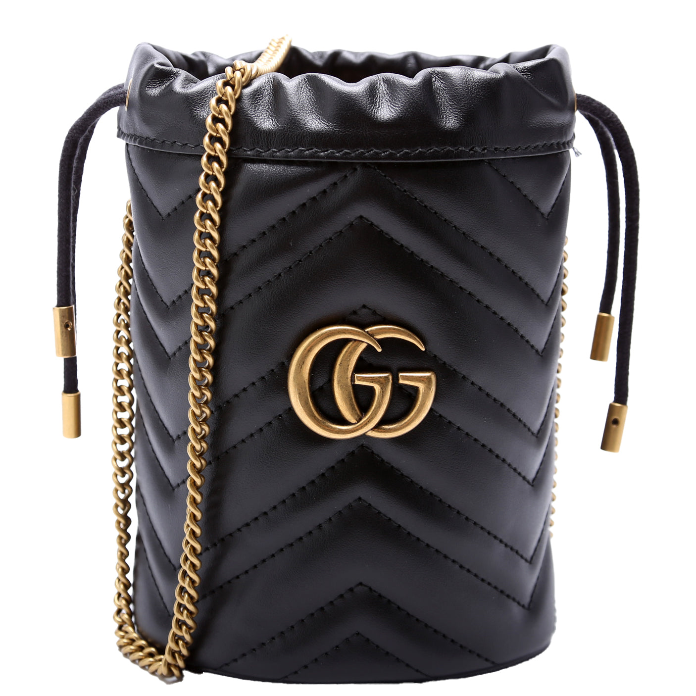 Gucci Marmont Black Mini Bucket Bag