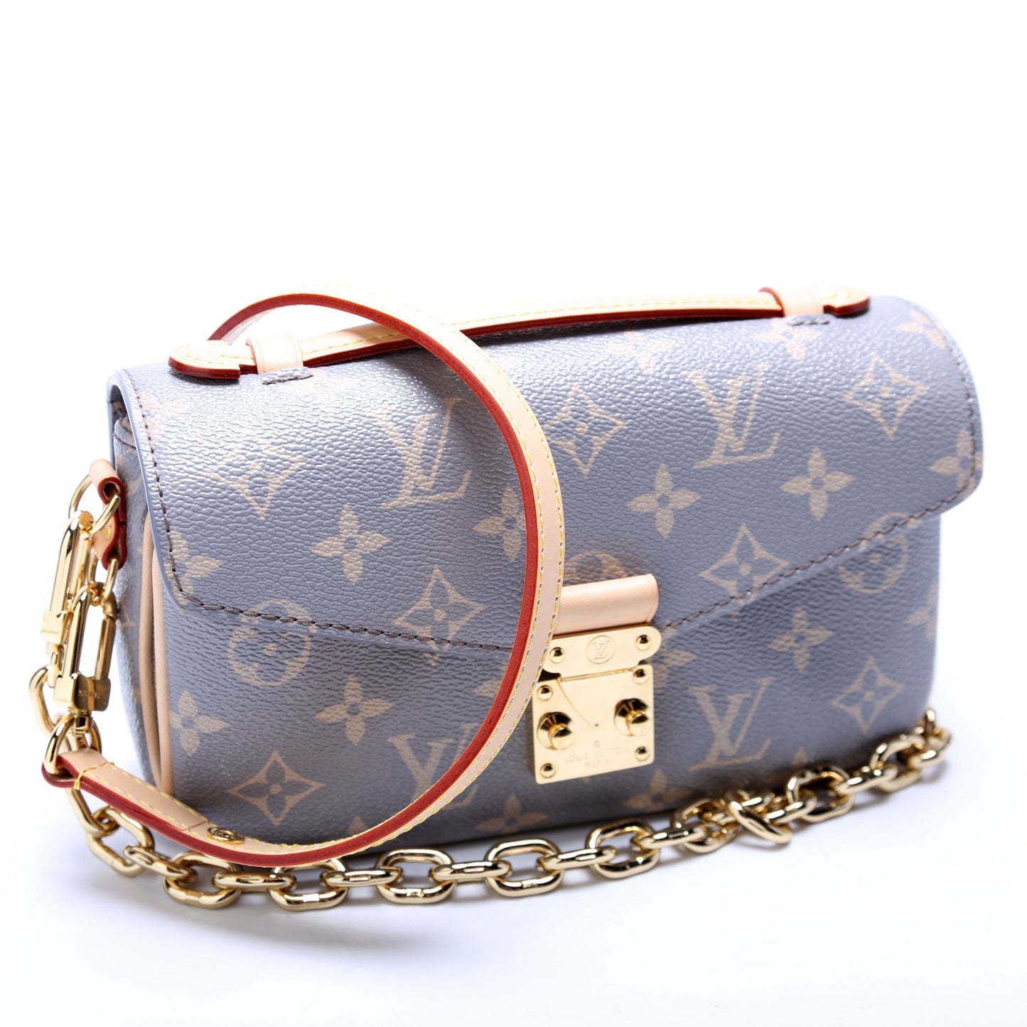Louis Vuitton Pochette Metis East West Monogram Gray Clutch Bag