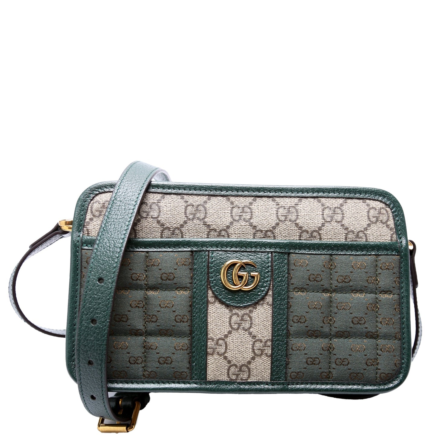 Gucci GG Supreme Canvas Green Mini Shoulder Bag