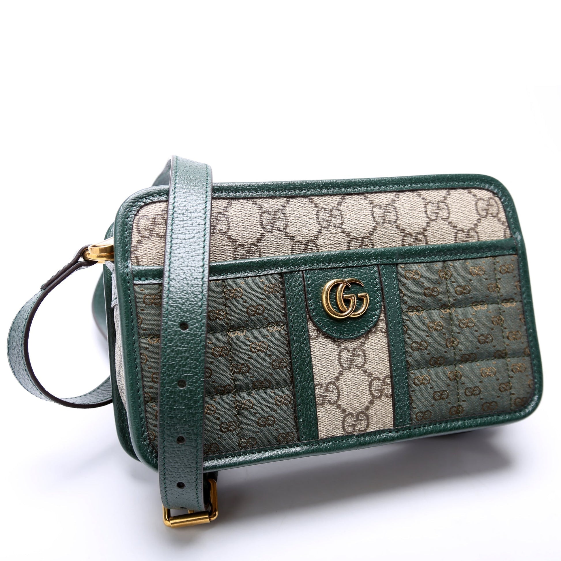 Gucci GG Supreme Canvas Green Mini Shoulder Bag