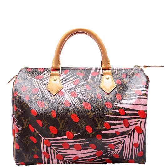 Louis Vuitton Speedy 30 Jungle Dots Monogram Pink Handbag