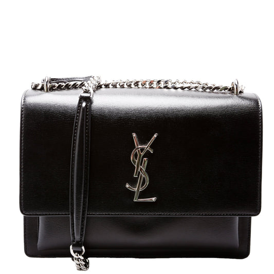 YSL Saint Laurent Med Lth Bag Black Travel Bag