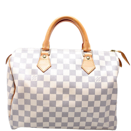 Louis Vuitton Speedy 30 Azur Damier Handbag Azur 46