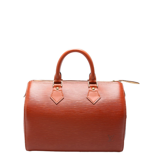 Louis Vuitton Speedy 25 Brown Epi Handbag