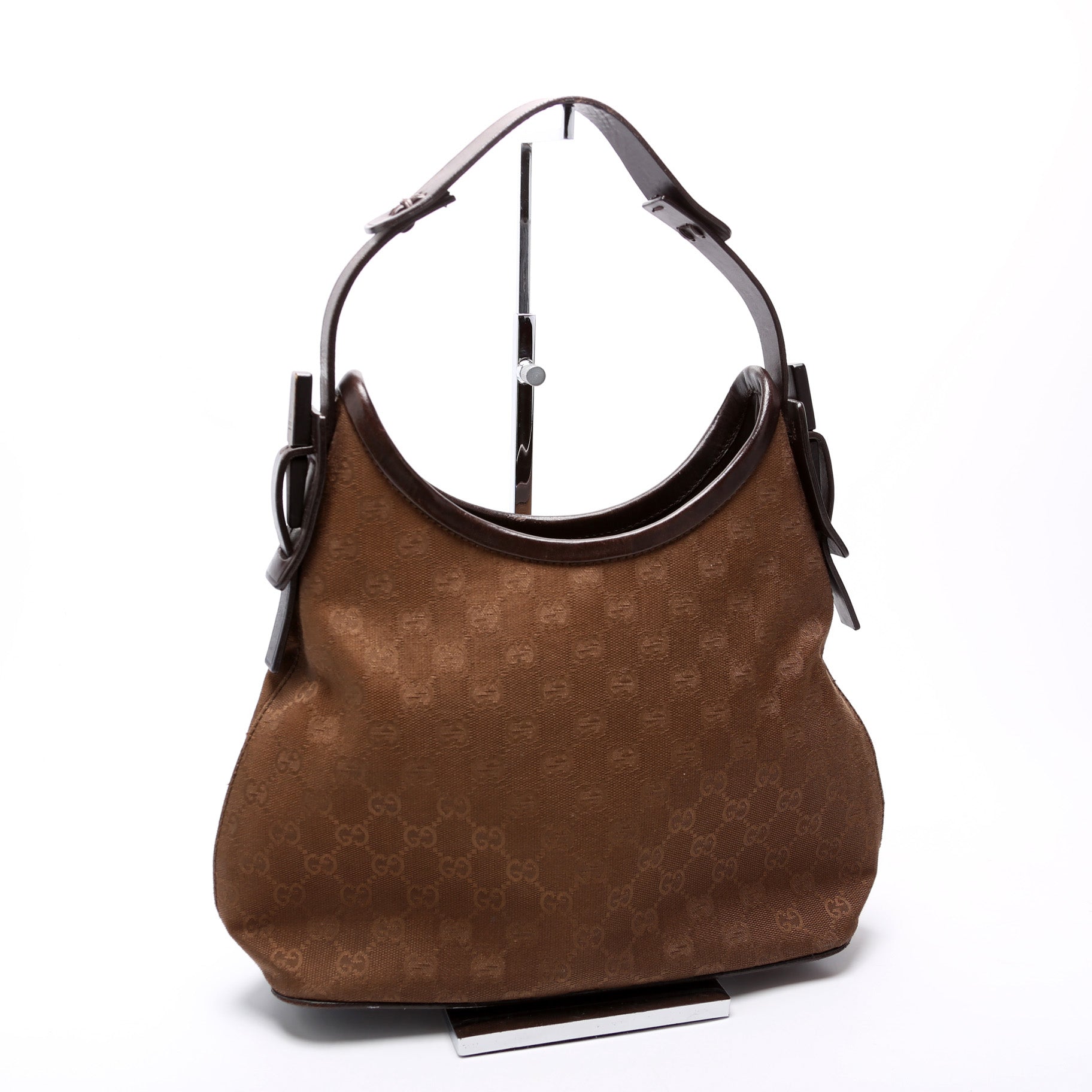 Gucci GG Canvas Brown Small Shoulder Bag