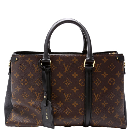 Louis Vuitton Soufflot Monogram Black MM Handbag Black 1