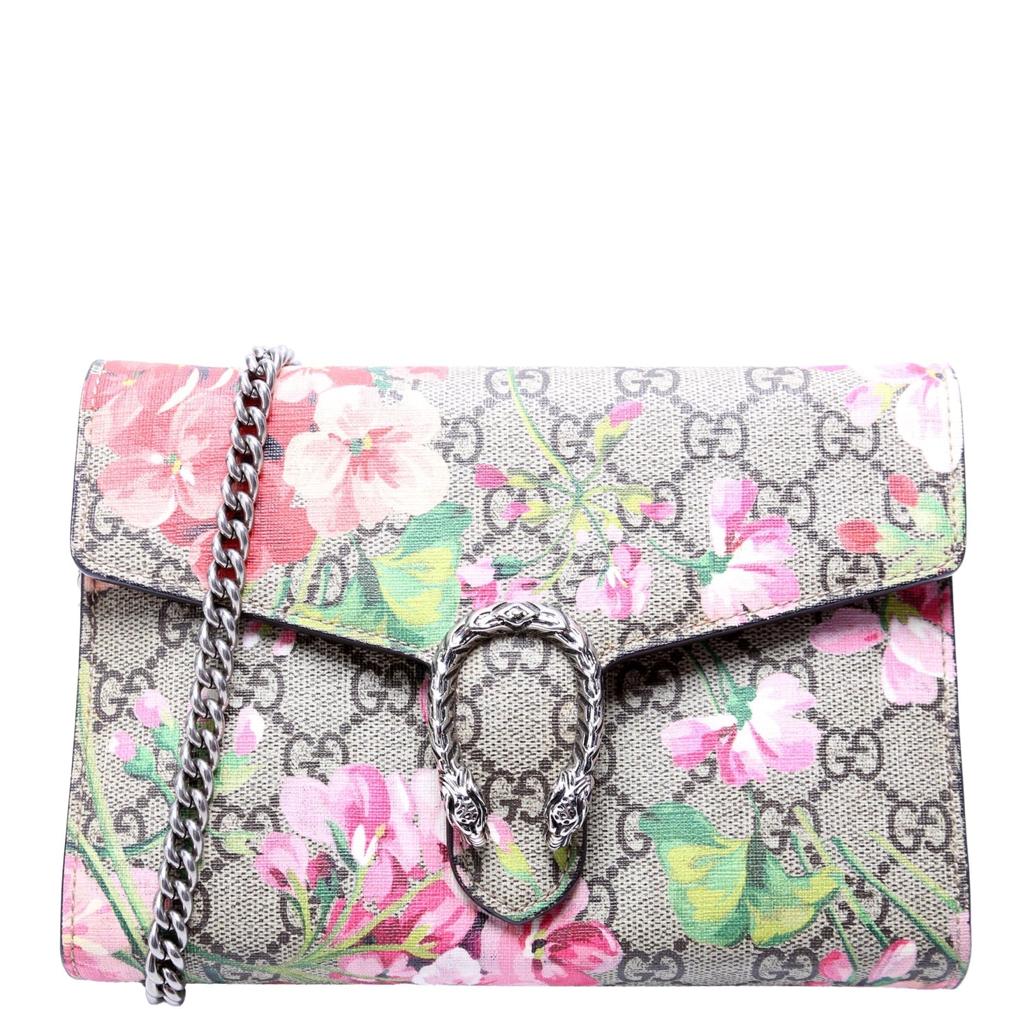 Gucci Dionysus GG Blooms Beige Pink Mini Wallet Case