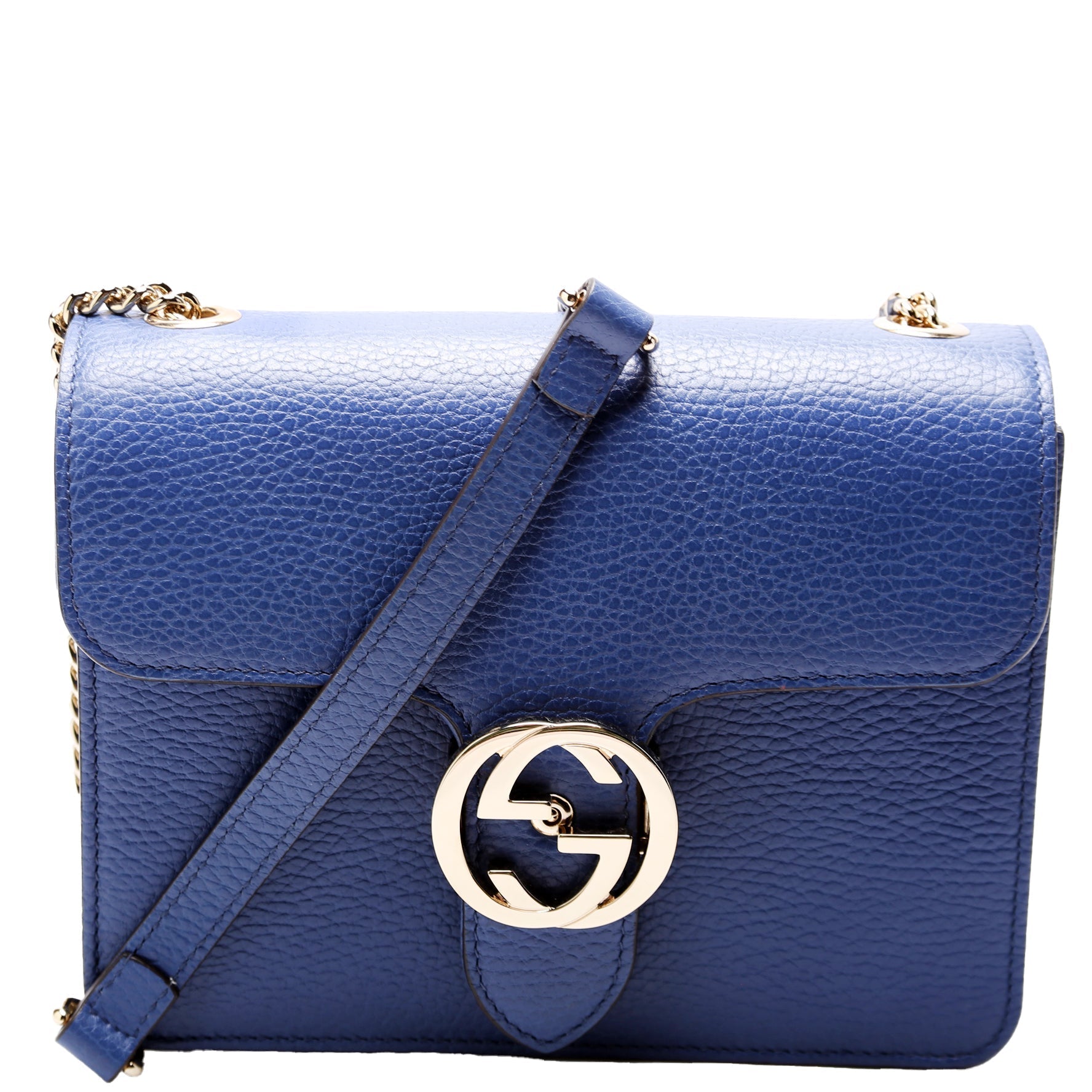 Gucci Interlocking Blue Small Crossbody Bag