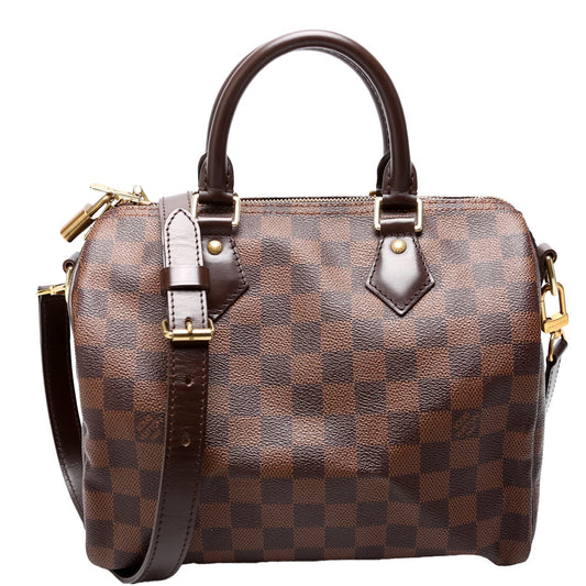 Louis Vuitton Speedy 25 Bandouliere Ebene Damier Handbag Ebene 21