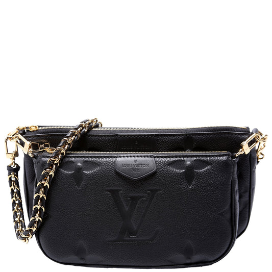 Louis Vuitton Multi Pochette Empreinte Black Clutch Bag