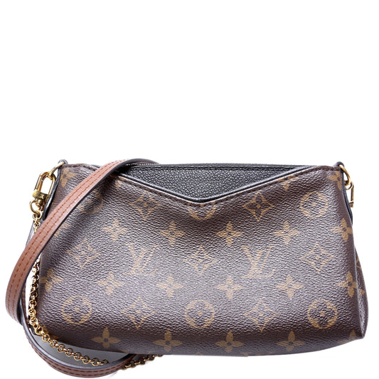 Louis Vuitton Pallas Monogram Black Clutch Bag