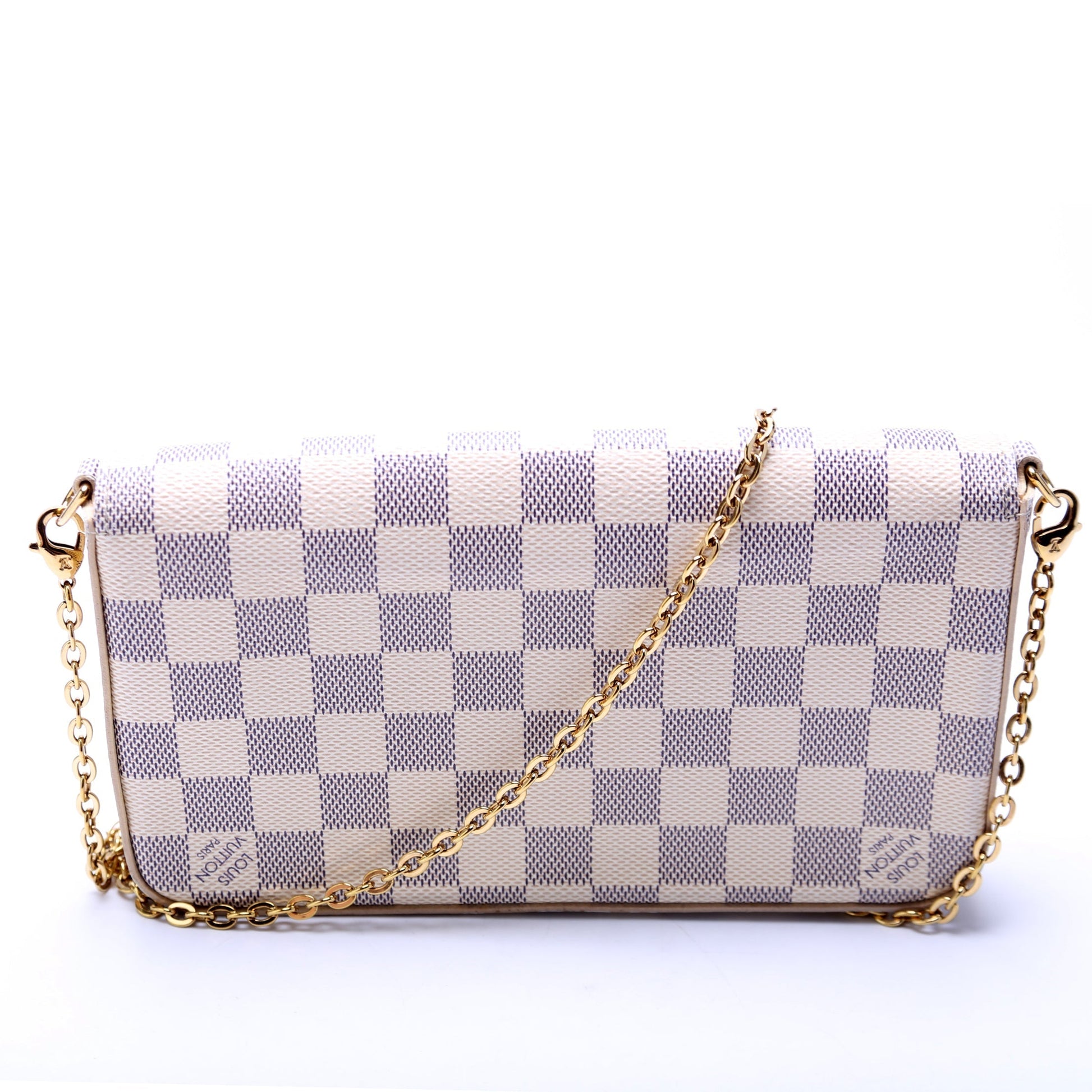 Louis Vuitton Pochette Felicie Azur Damier Clutch Bag Azur 5