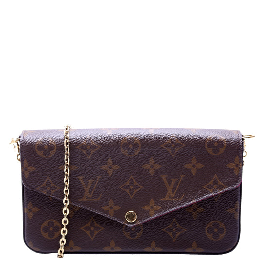 Louis Vuitton Pochette Felicie Berry Monogram Clutch Bag Monogram Berry