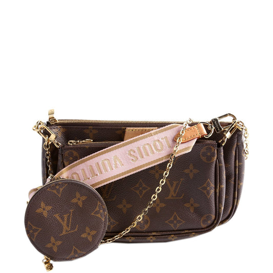 Louis Vuitton Multi Pochette Monogram Pink Clutch Bag Pink 2