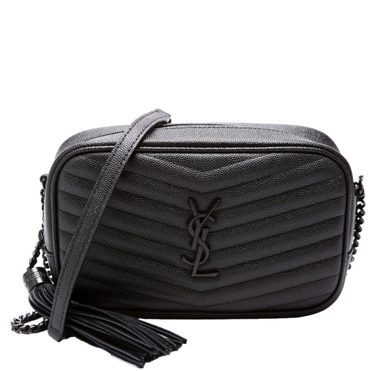 YSL Saint Laurent Lou Camera Bag Black Mini Travel Bag