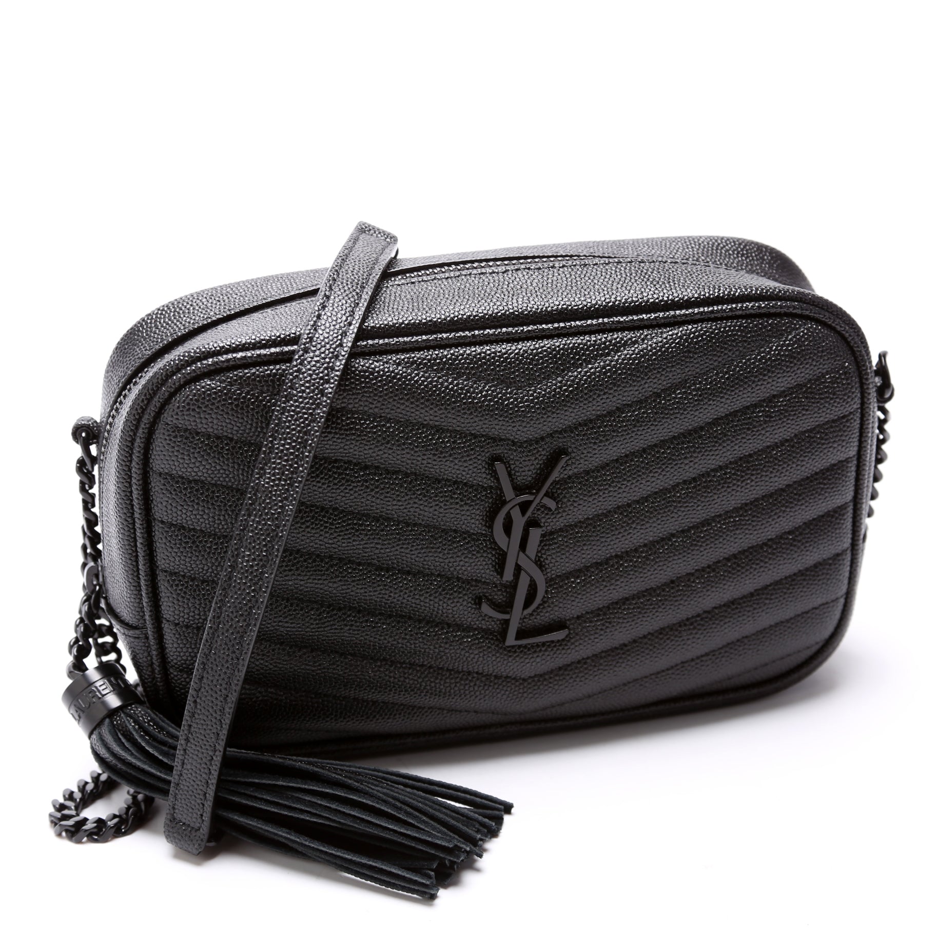 YSL Saint Laurent Lou Camera Bag Black Mini Travel Bag