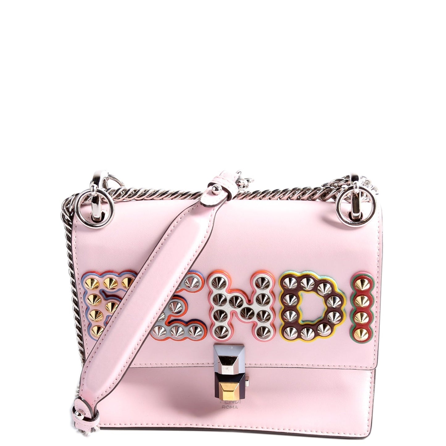 Fendi Kan Fun Fair Bag Leather Pink Small Travel Bag