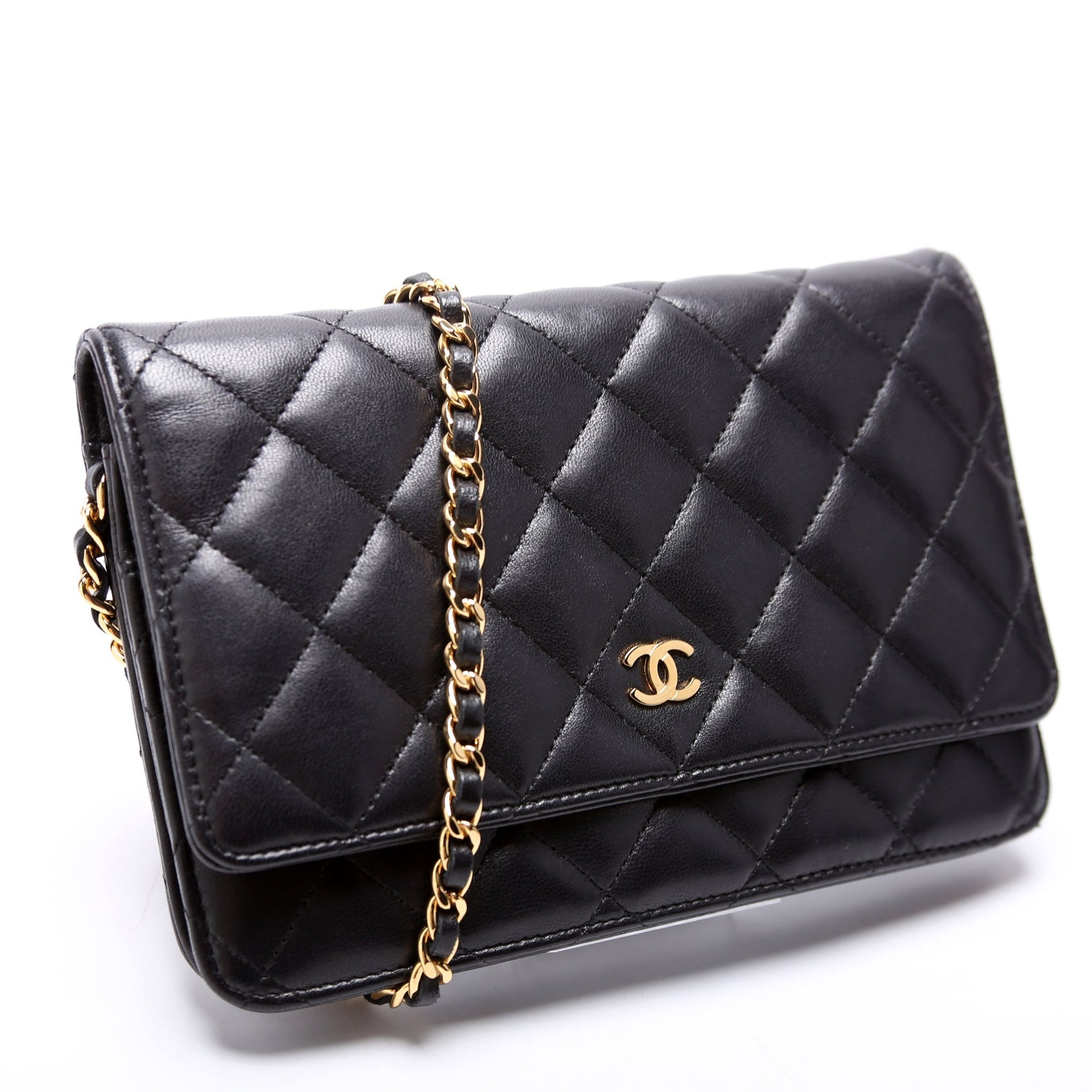 Chanel On Classic Quilted Lambskin Wallet Case