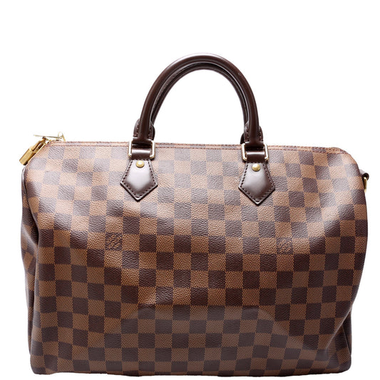 Louis Vuitton Speedy 35 Bandouliere Ebene Damier Handbag Ebene 13