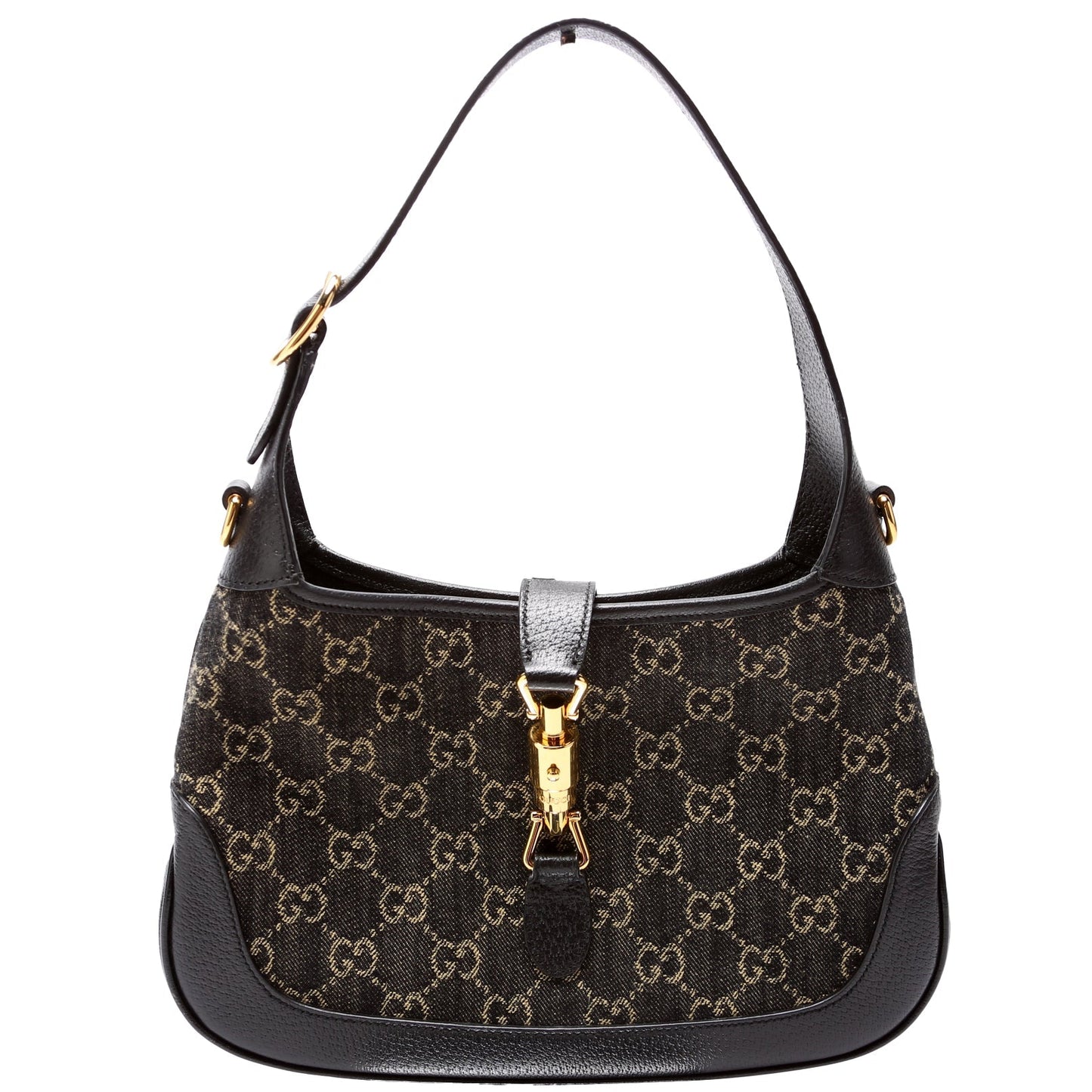 Gucci GG Jackie Canvas Black Small Shoulder Bag