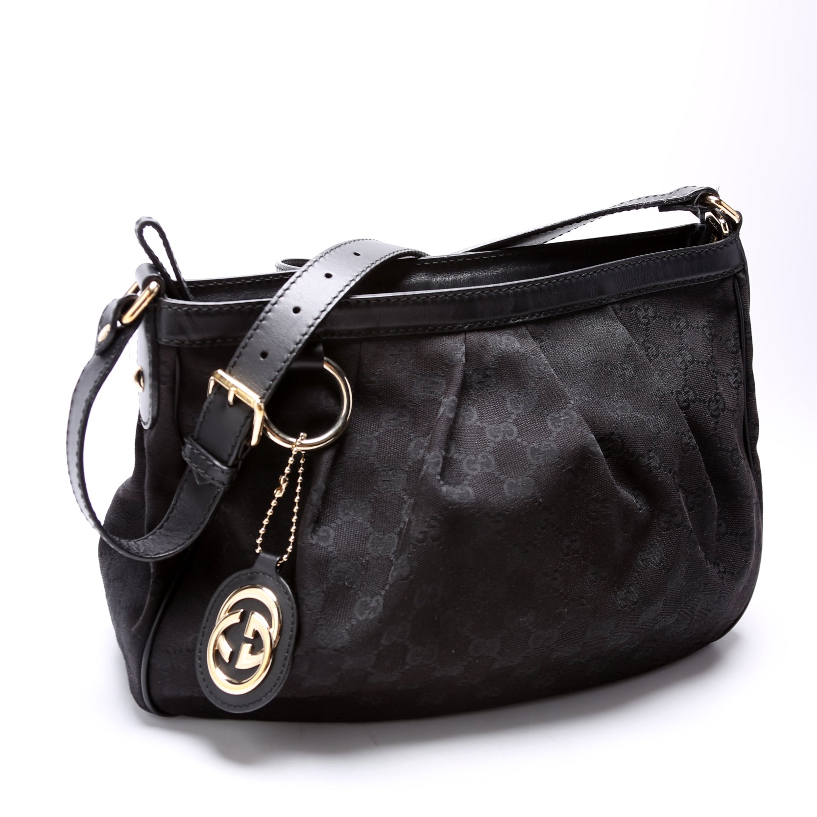 Gucci GG Sukey Messenger Canvas Black Travel Bag