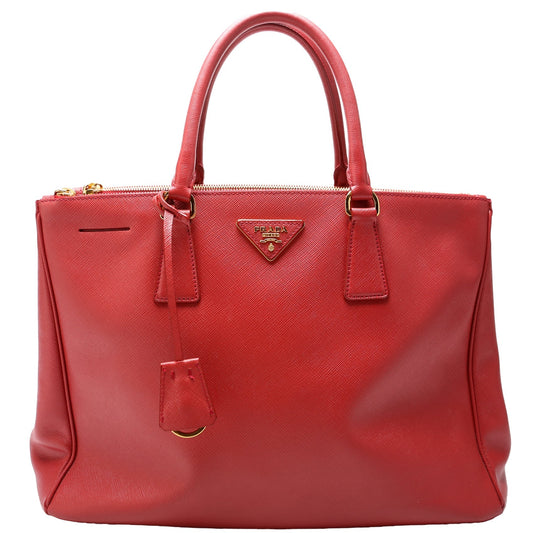 Prada Saffiano Galleria Bag Red Large Travel Bag