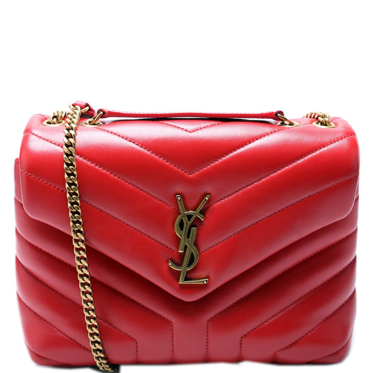 YSL Saint Laurent Saint Laurent Loulou Satchel Bag Red Small Travel Bag