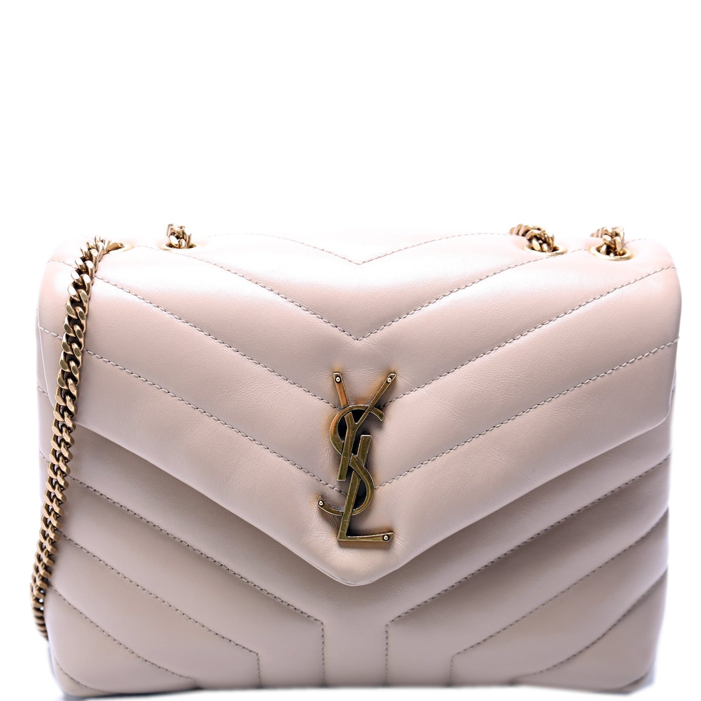 YSL Saint Laurent Saint Laurent Loulou Satchel Bag Beige Small Travel Bag